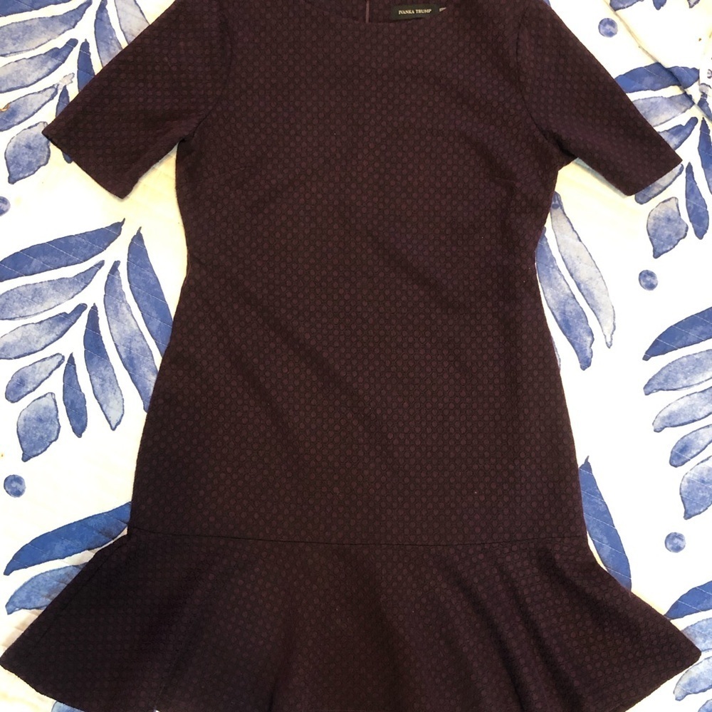 Ivanka Trump burgundy dress with back dots 12